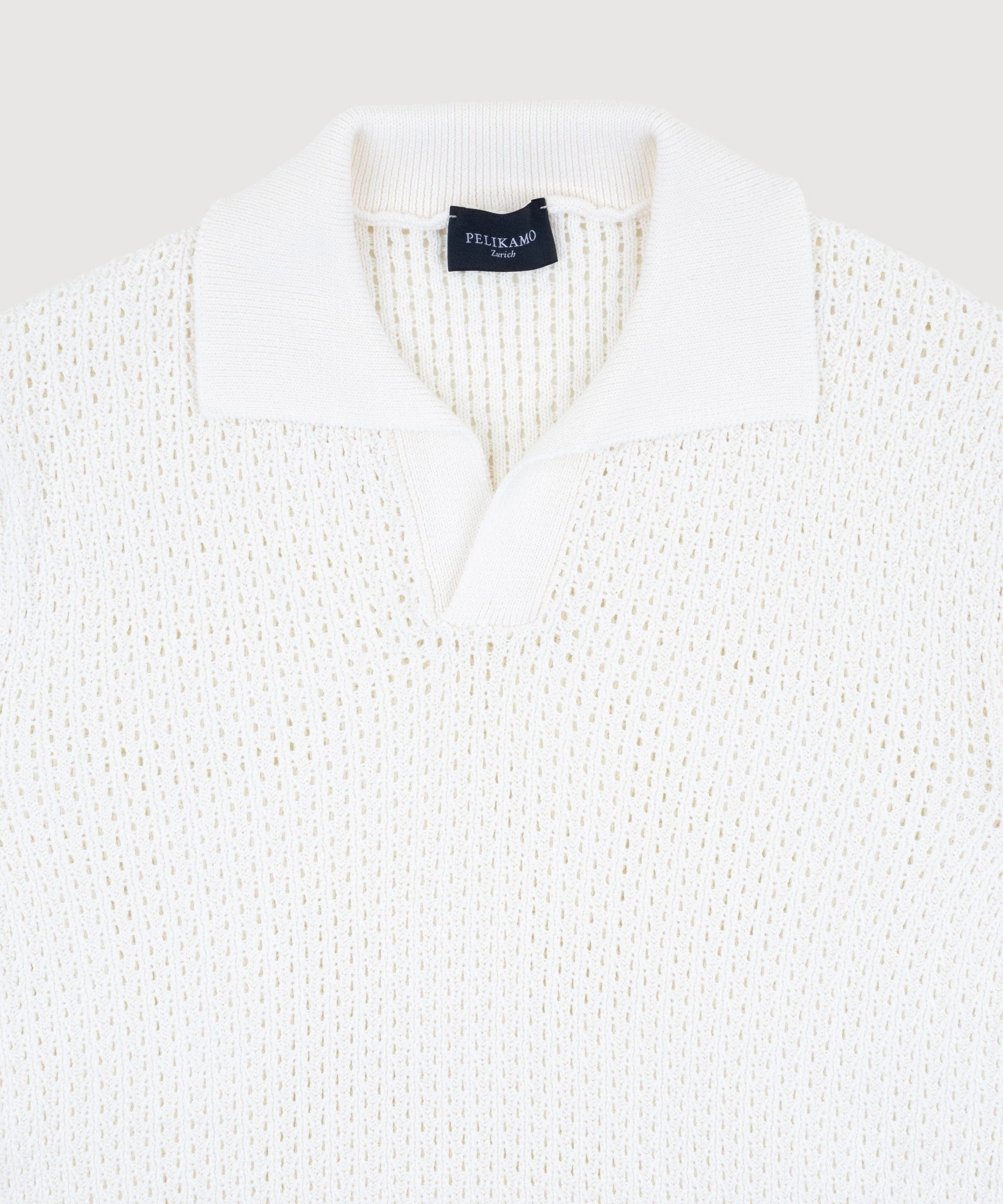 Casual Crochet Polo Sweater - Image 4