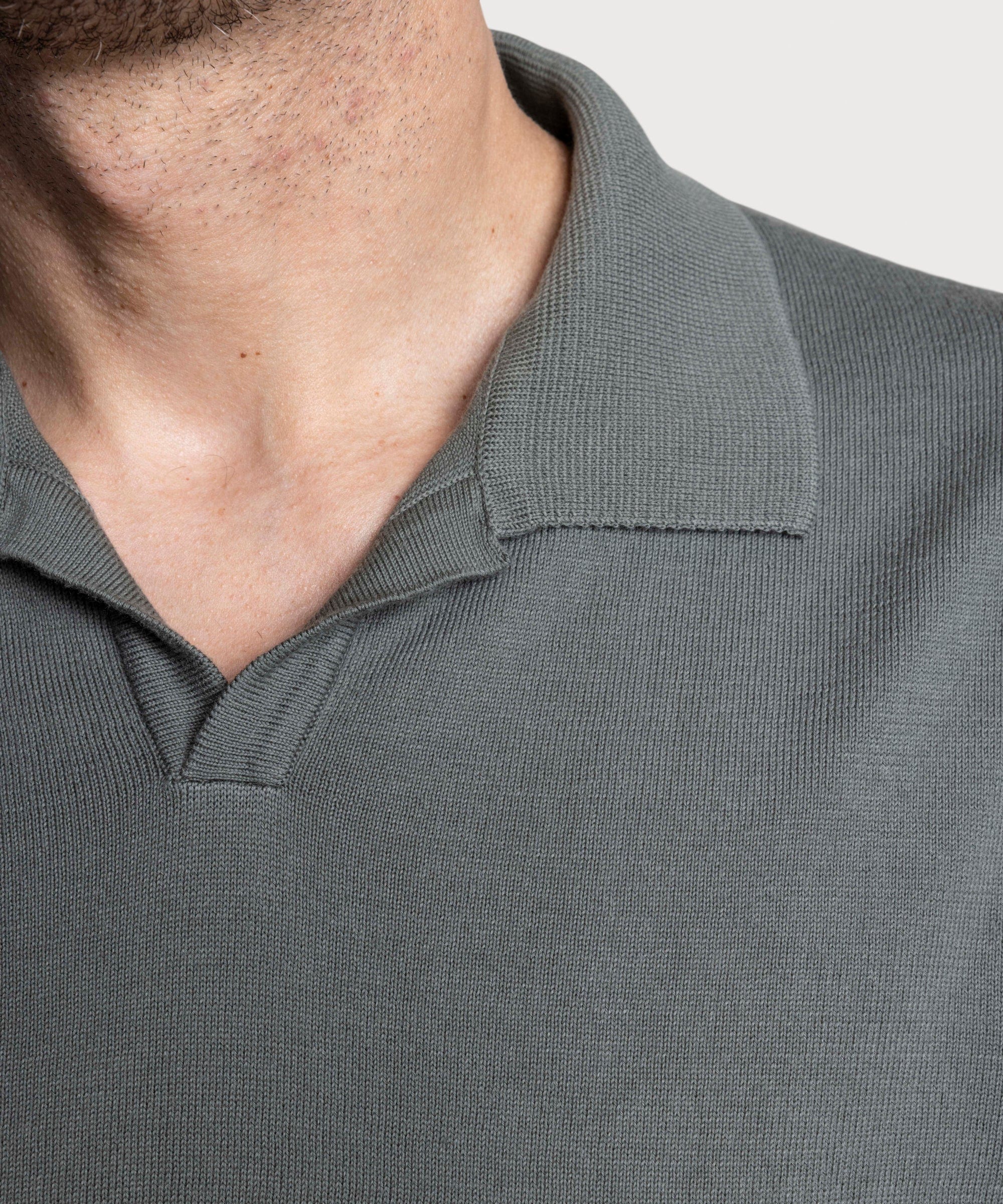Cotton Casual Polo Sweater - Image 3