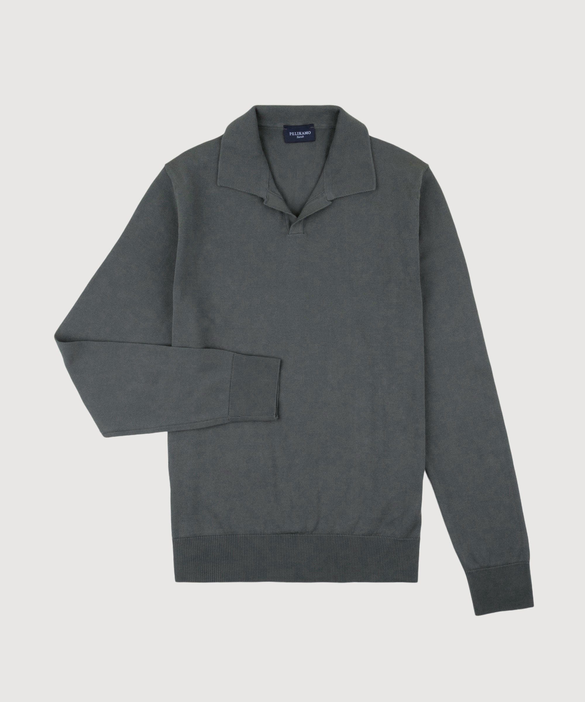 Cotton Casual Polo Sweater - Image 4