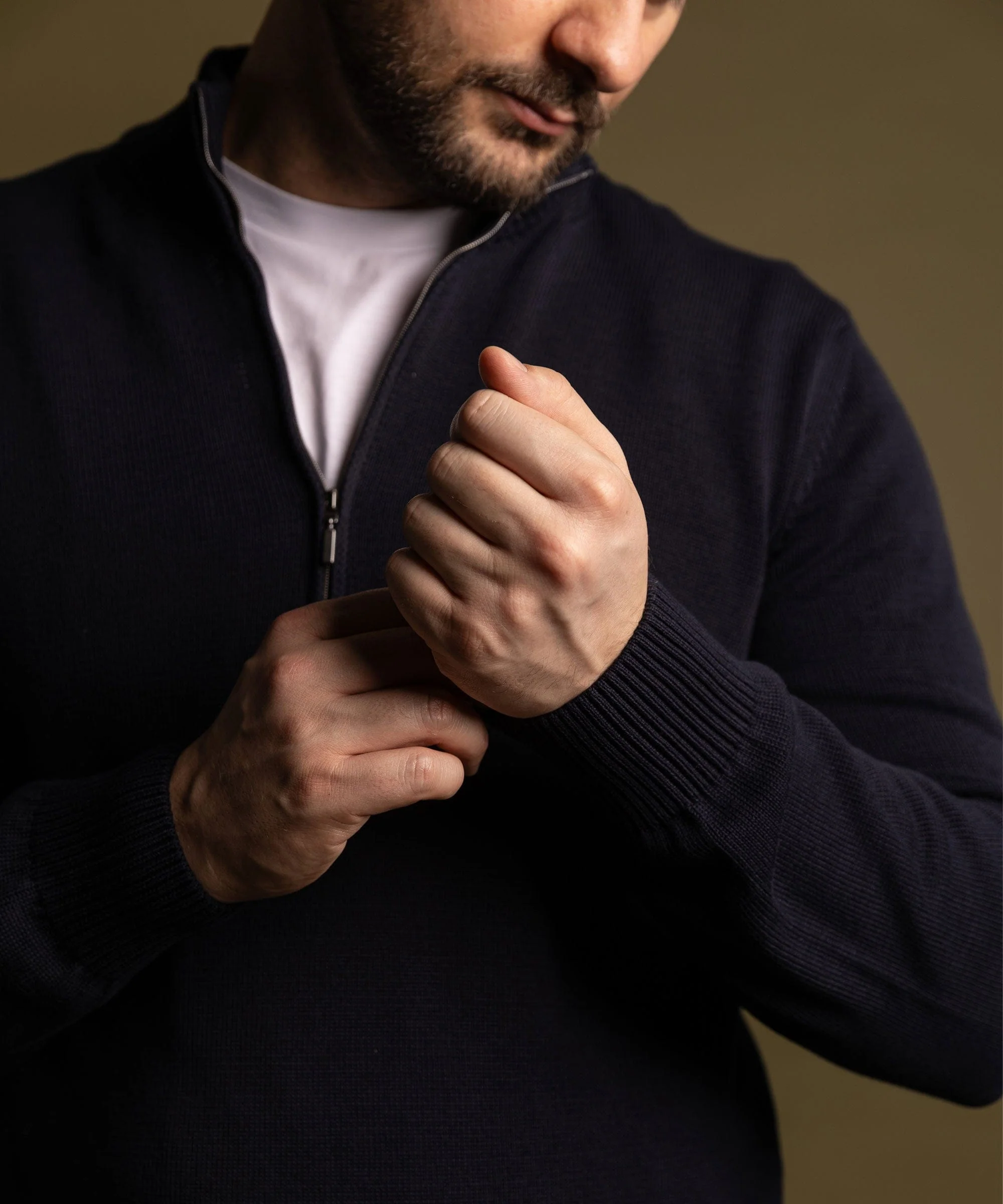 Cotton Half Zip Sweater - Image 3