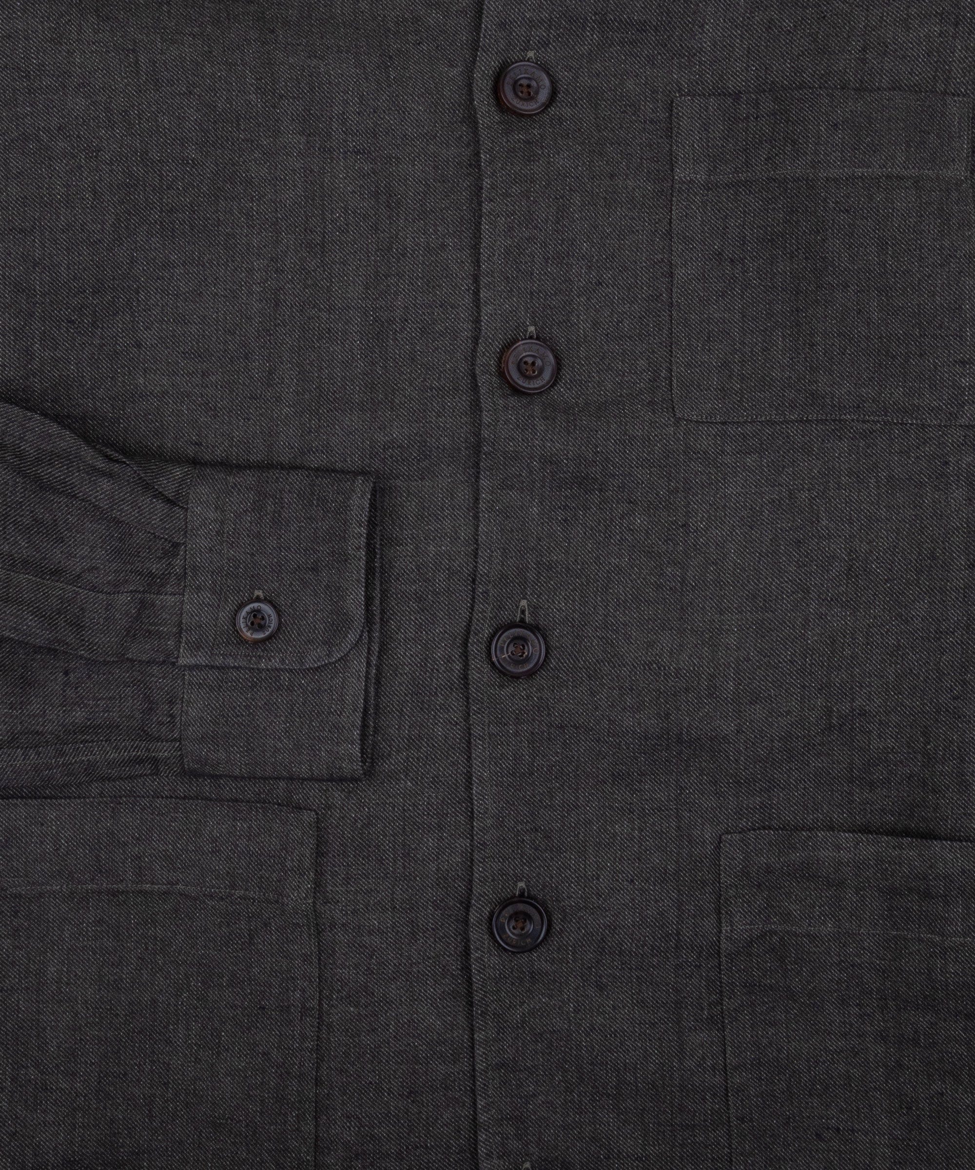Twill Linen Shirt Jacket - Image 12