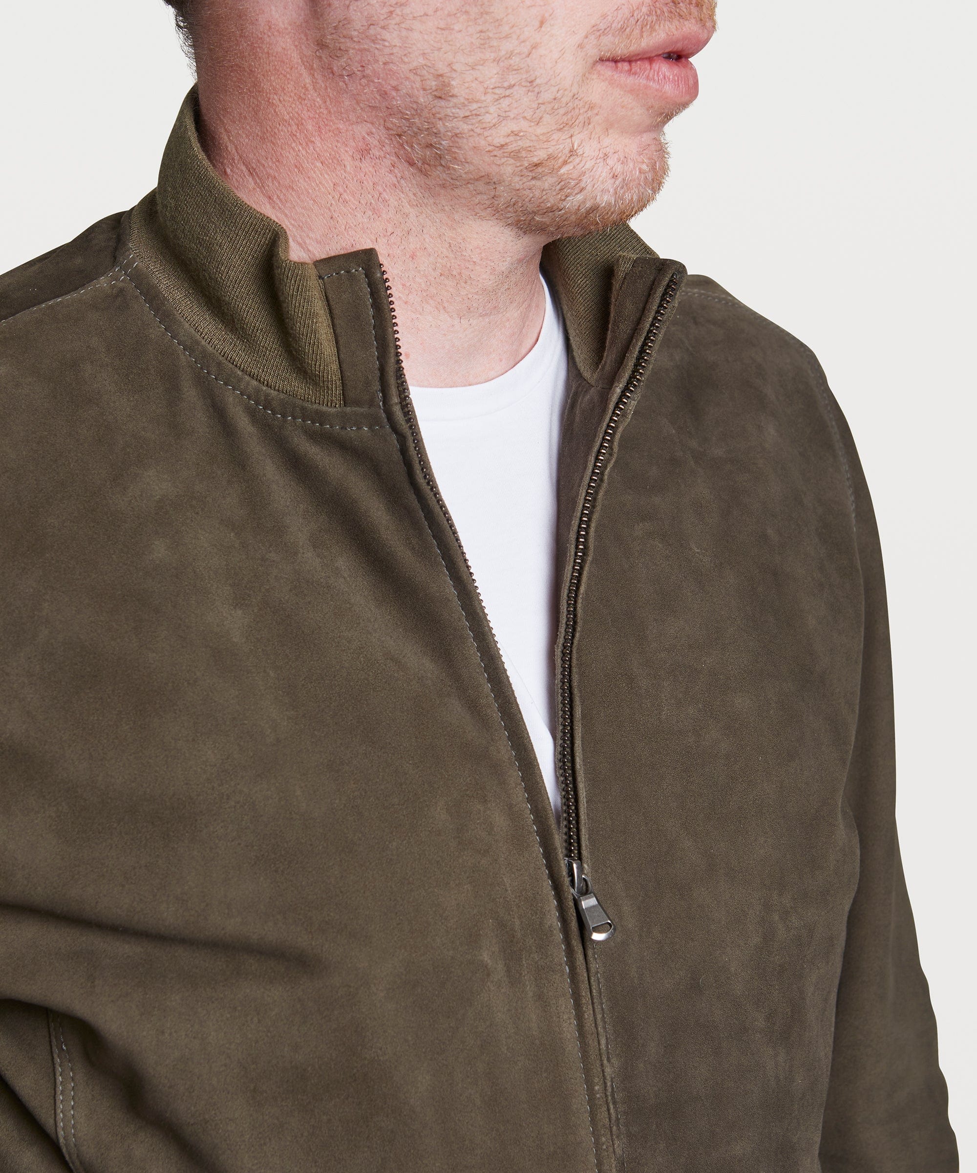 Suede Bomber Jacket - Image 6