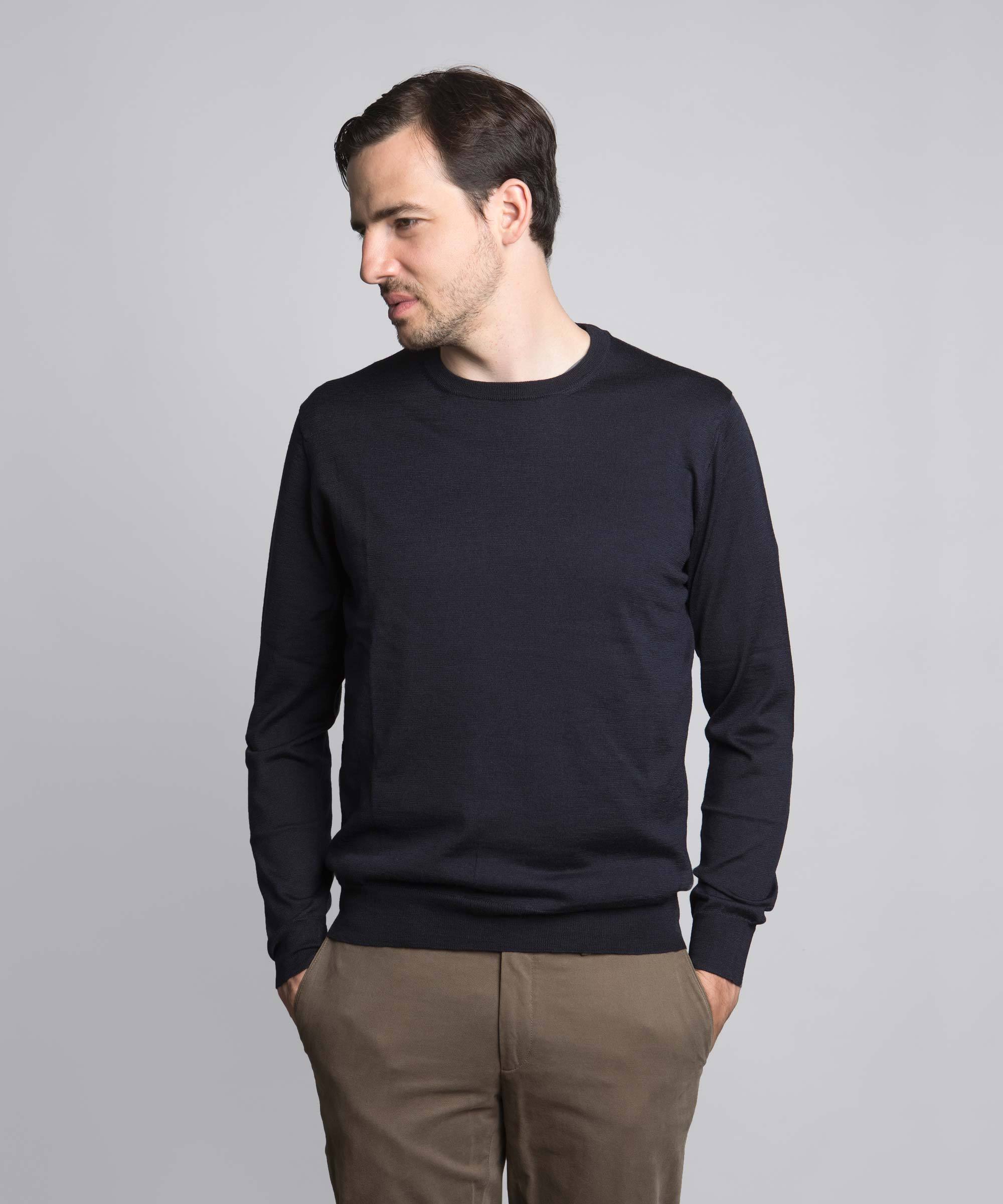 Wool Silk Roundneck Sweater - Image 11