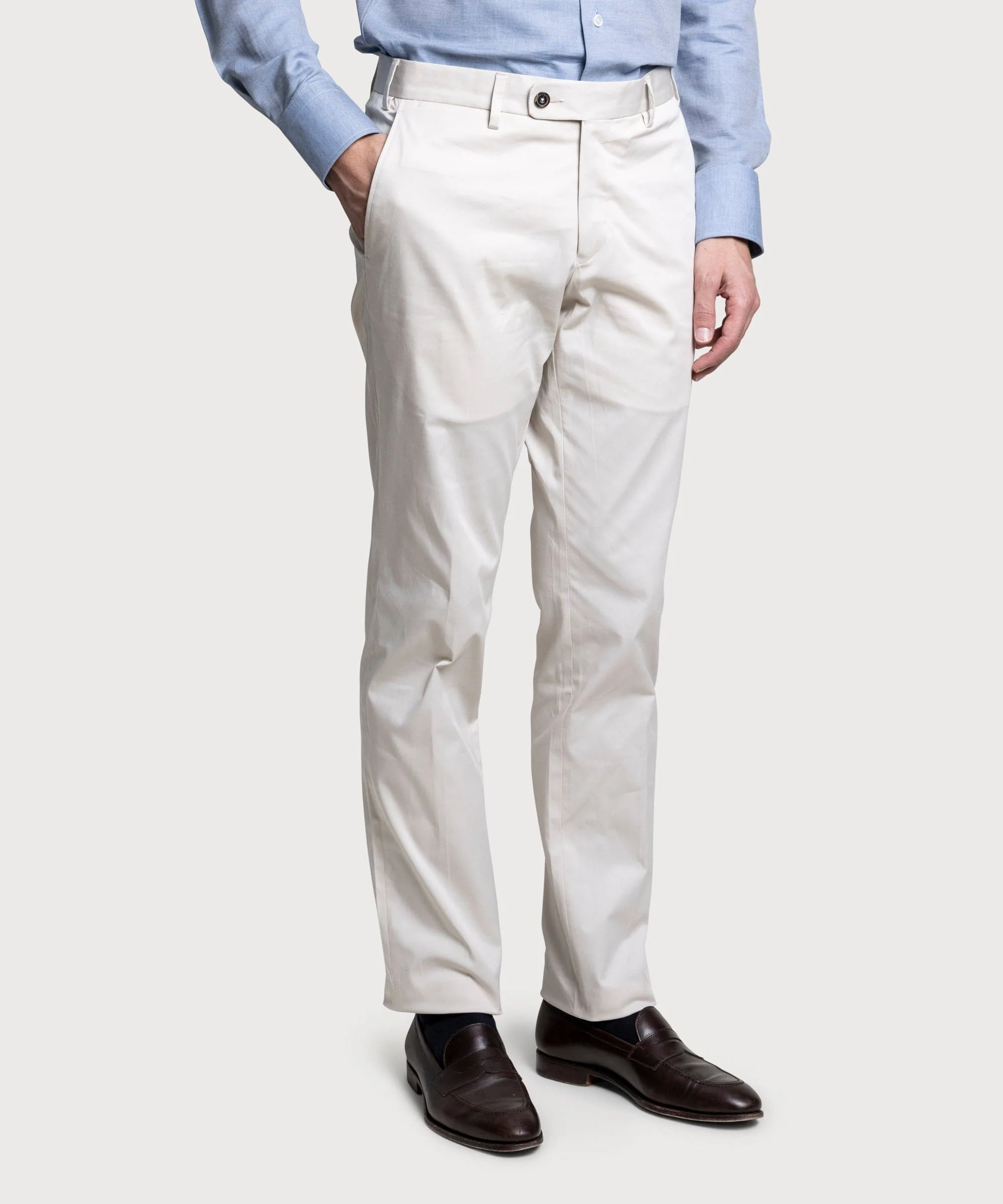 Relaxed Light Cotton Trousers - Image 9