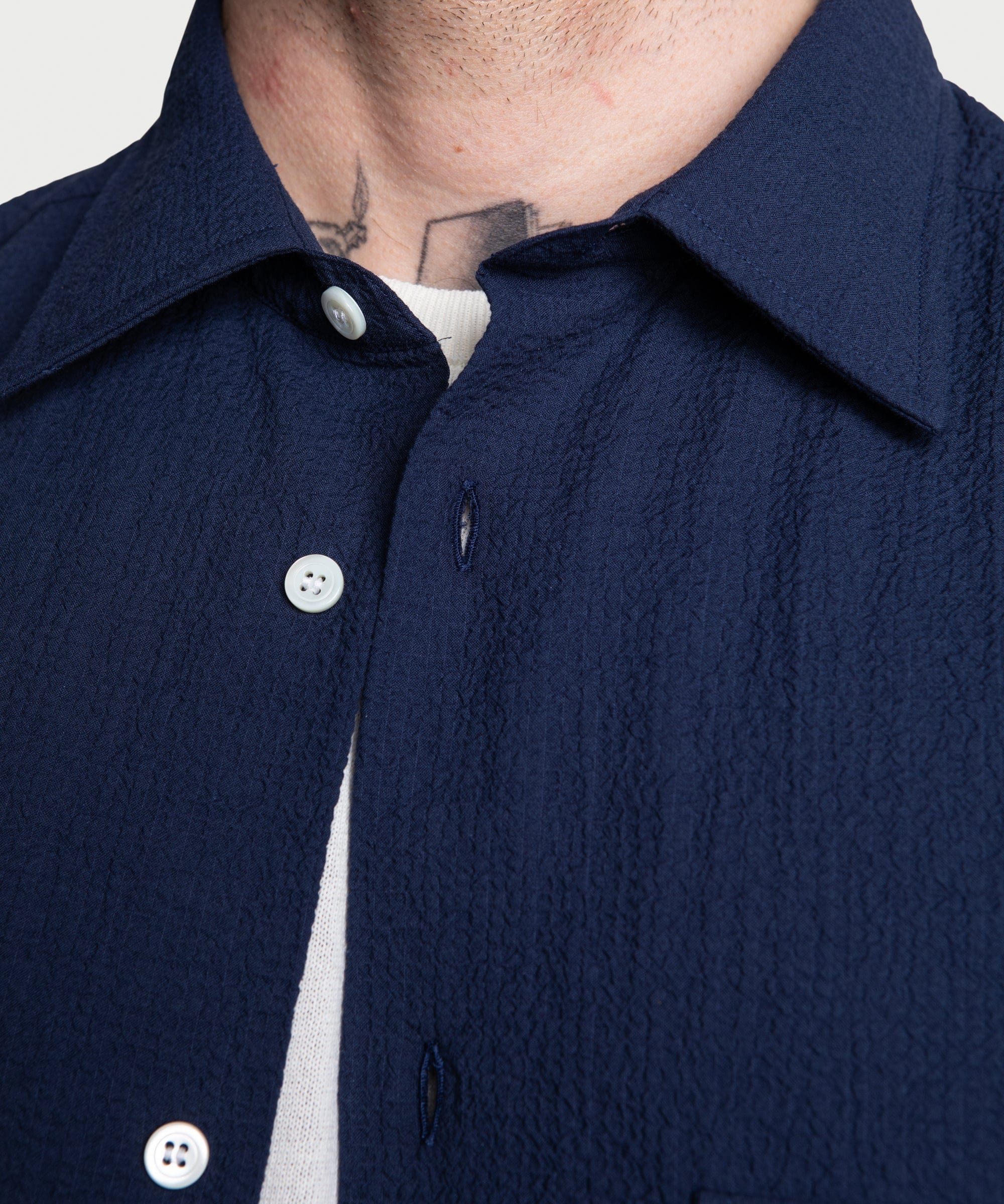 Seersucker Overshirt - Image 3