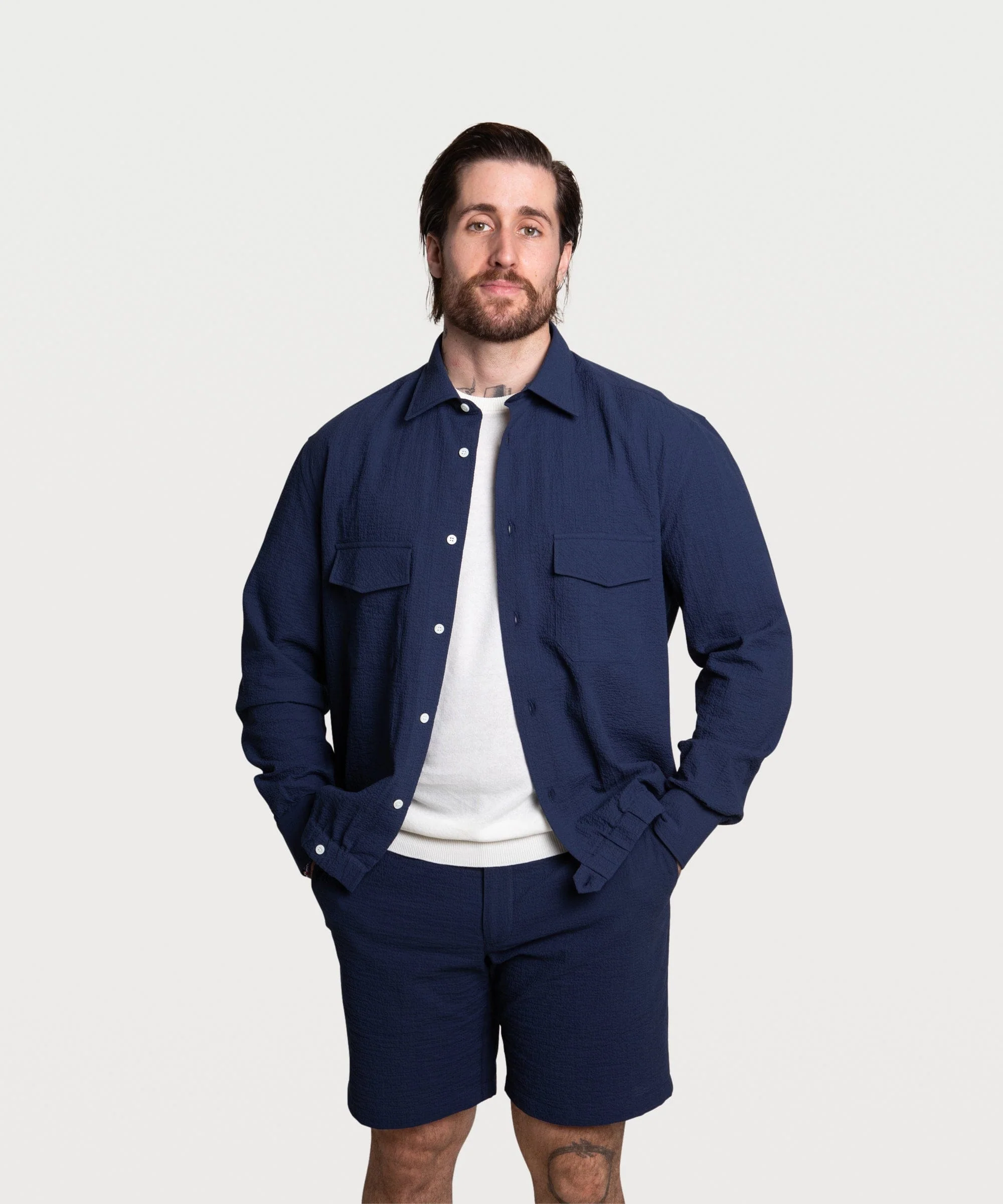 Seersucker Overshirt - Image 4