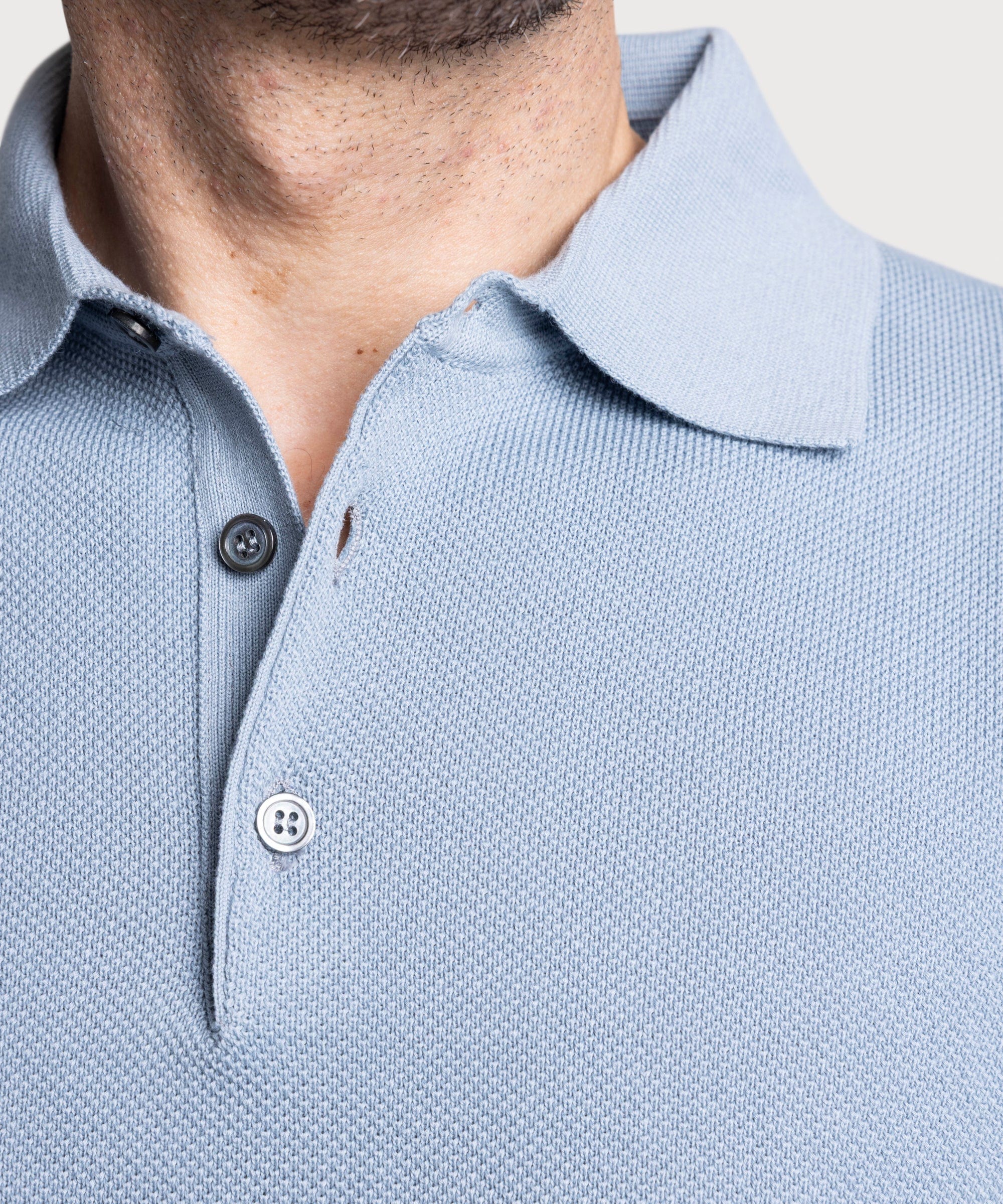 Short Sleeve Pique Polo Sweater - Image 8