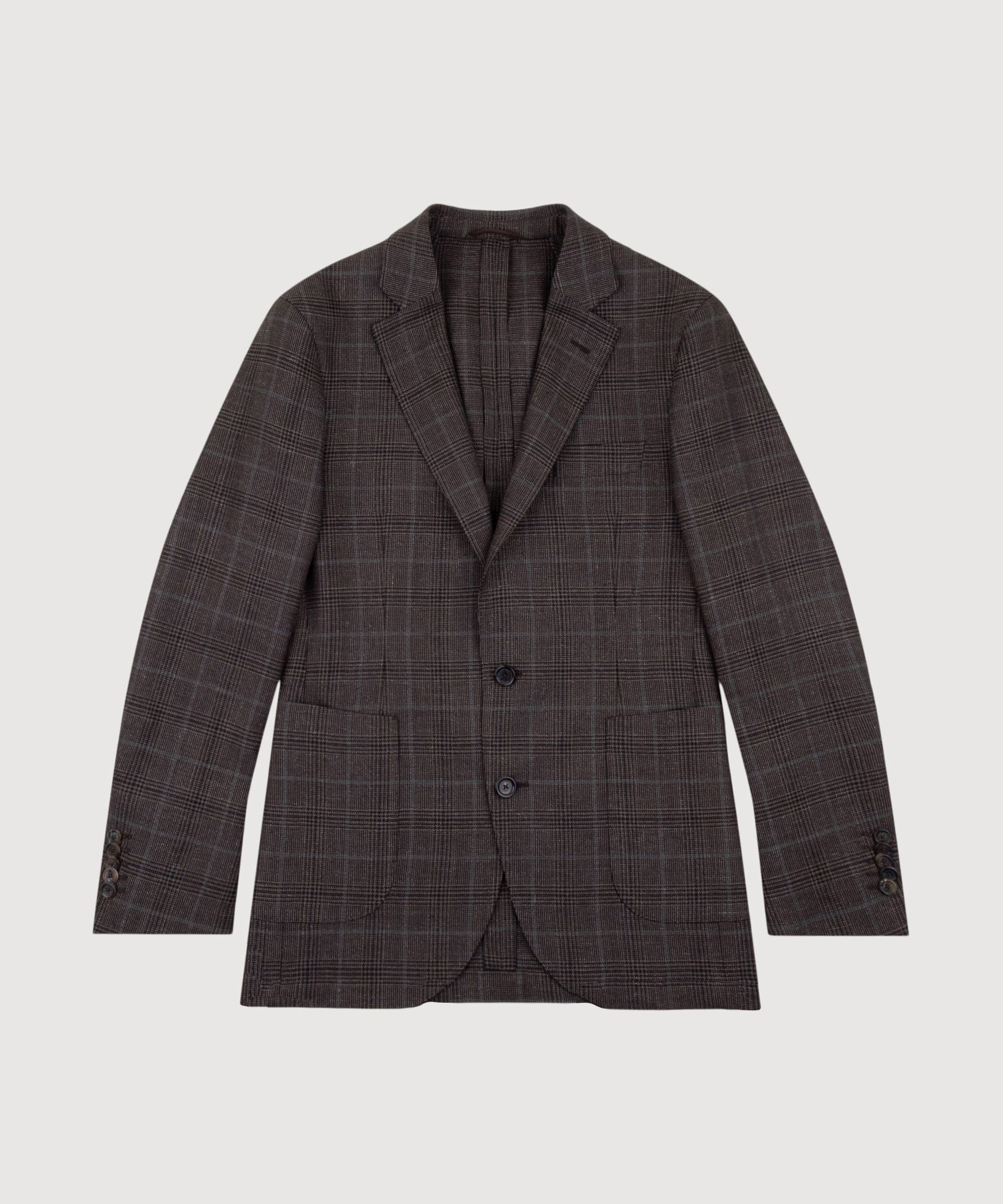 Wool Linen Silk Glencheck Jacket - Image 4