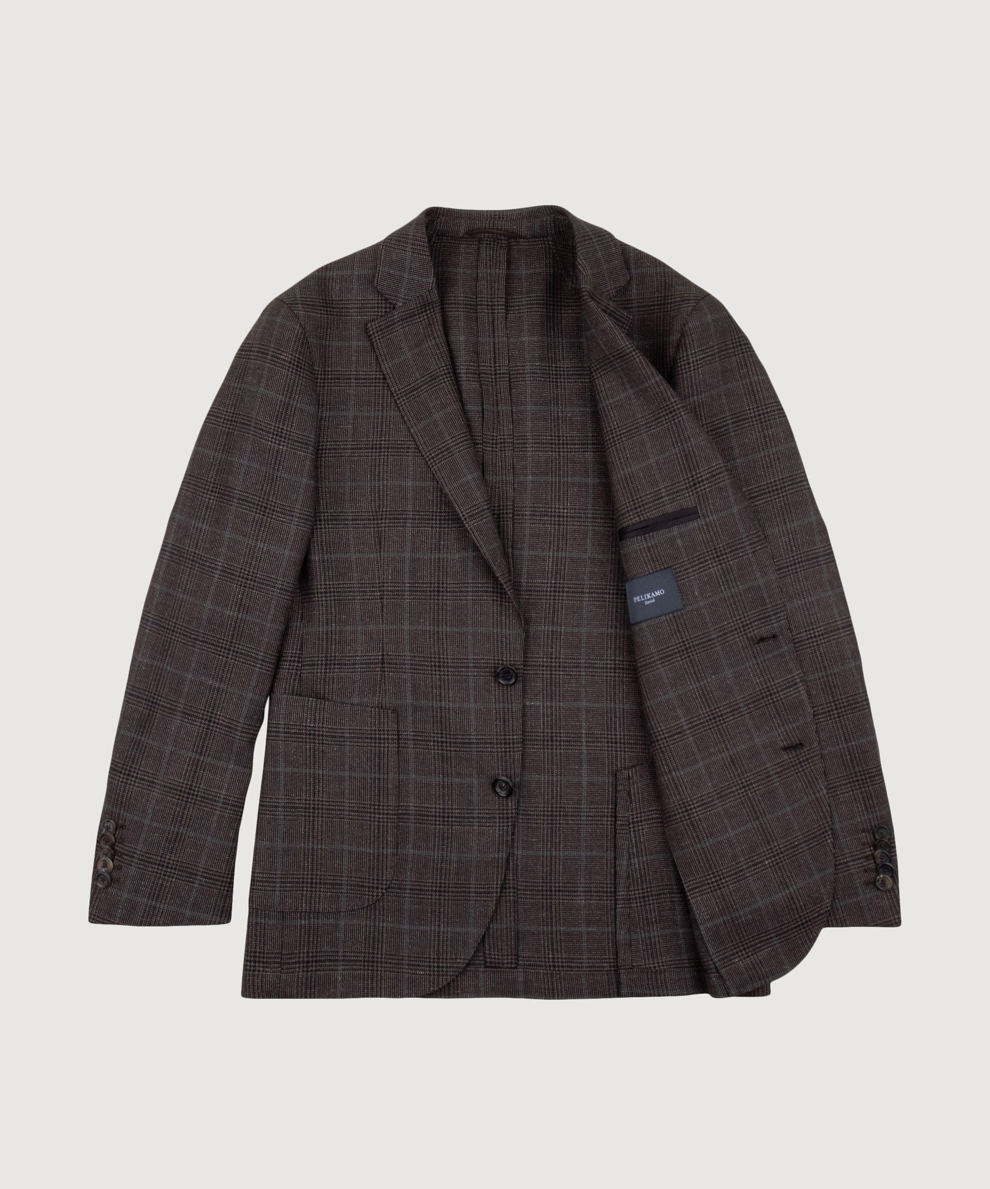 Wool Linen Silk Glencheck Jacket - Image 5